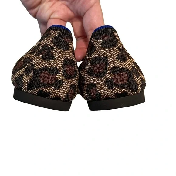 New in Box Rothy’s the Point Ballet Flat Slip On Shoe in Mocha Spot Animal 10.5 - Picture 4 of 11